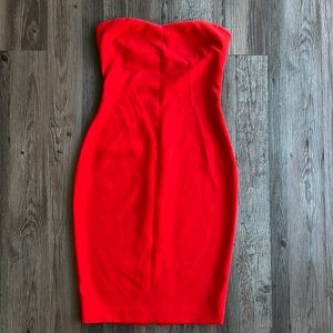 Likely_ Red strapless cocktail/evening dress_ Size 6